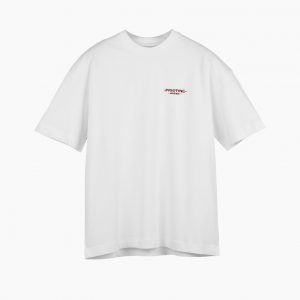 RED LINE TEE WHITE